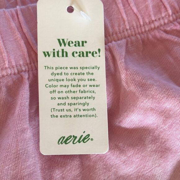 AERIE Pink and White Tie-Dye Shorts - Picture 2 of 6